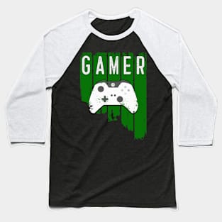 Gamer - Xbox Theme Baseball T-Shirt